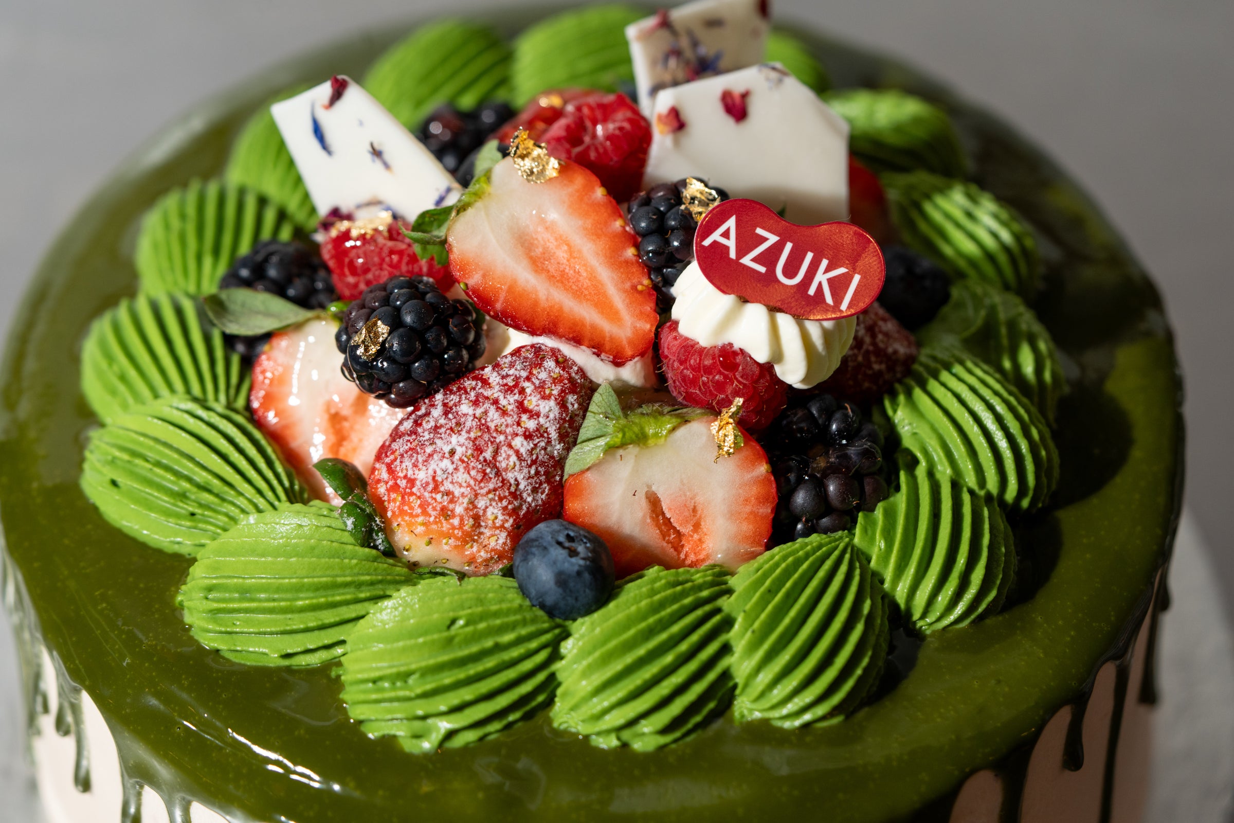 Matcha Ichigo Decoration cake | Azuki Bakery